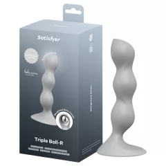 Satisfyer Triple Ball-R - dildo s korálky - šedá