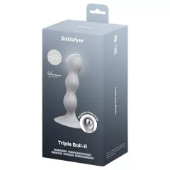 Satisfyer Triple Ball-R - dildo s korálky - šedá