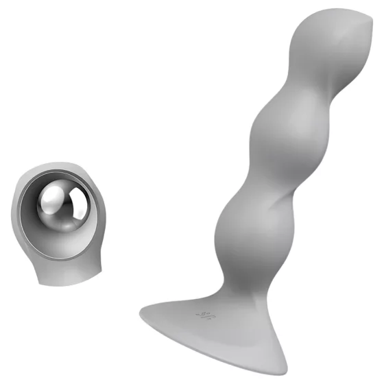 Satisfyer Triple Ball-R - dildo s korálky - šedá