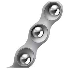 Satisfyer Triple Ball-R - dildo s korálky - šedá