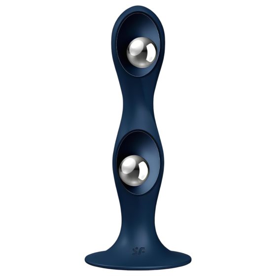 Satisfyer Double Ball-R - vážené dildo (modré)