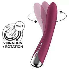   Satisfyer Spinning Vibe 1 - rotační G-bodový vibrátor s otočnou hlavicí (červený)