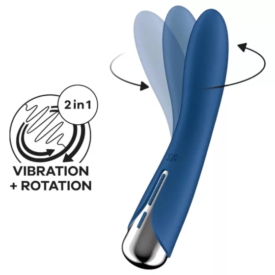Satisfyer Spinning Vibe 1 - rotační hlavicový vibrátor na bod G (modrý)