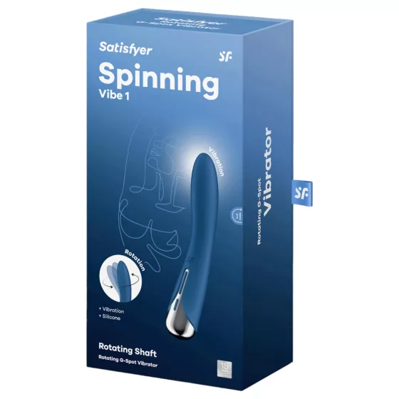 Satisfyer Spinning Vibe 1 - rotační hlavicový vibrátor na bod G (modrý)