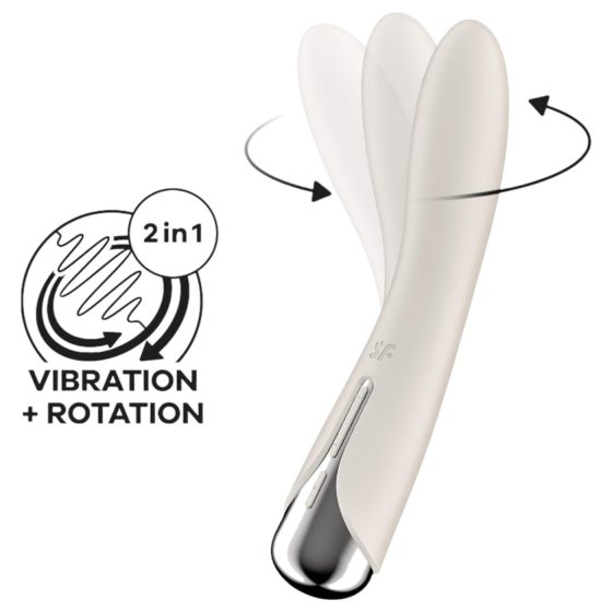 Satisfyer Spinning Vibe 1 - rotační G-bod vibrátor (béžový)
