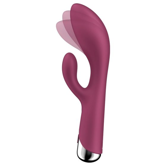 Satisfyer Spinning Rabbit 1 - rotační vibrátor s klitorálním ramenem (červený)