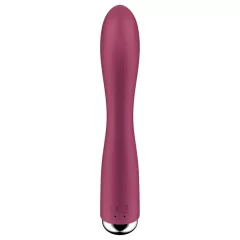   Satisfyer Spinning Rabbit 1 - rotační vibrátor s pohyblivým klitorálním ramenem (červený)