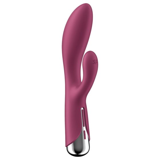 Satisfyer Spinning Rabbit 1 - rotační vibrátor s klitorálním ramenem (červený)