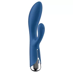   Satisfyer Spinning Rabbit 1 - rotační vibrátor s klitorálním raménkem (modrý)