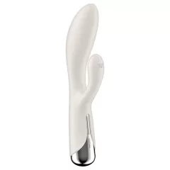   Satisfyer Spinning Rabbit 1 - vibrační vajíčko s rotujícím klitorálním stimulátorem (béžové)