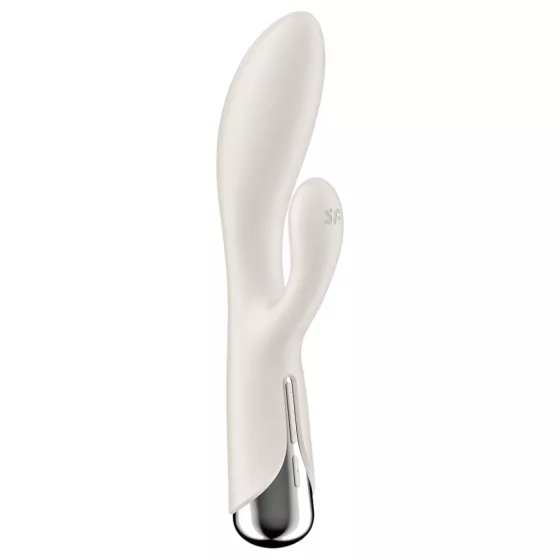 Satisfyer Spinning Rabbit 1 - vibrační vajíčko s rotujícím klitorálním stimulátorem (béžové)