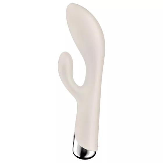 Satisfyer Spinning Rabbit 1 - vibrační vajíčko s rotujícím klitorálním stimulátorem (béžové)