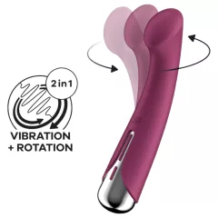   Satisfyer Spinning G-Spot 1 - rotační vibrátor na bod G s otočnou hlavicí (červený)