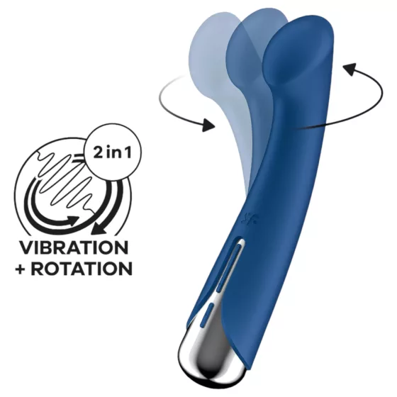 Satisfyer Spinning G-Spot 1 - rotační hlavicový vibrátor na G-bod (modrý)