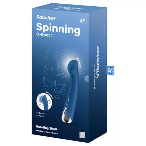 Satisfyer Spinning G-Spot 1 - rotační hlavicový vibrátor na G-bod (modrý)
