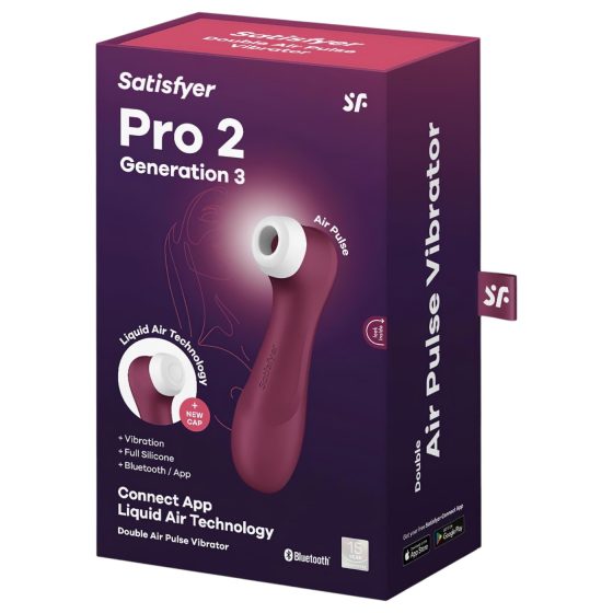 Satisfyer Pro 2 Gen3 - chytrý stimulátor klitorisu s tlakovými vlnami (červený)