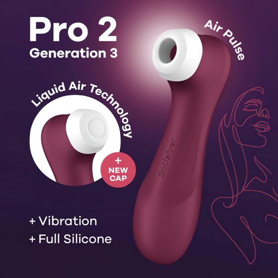 Satisfyer Pro 2 Gen3 - akumulátorový stimulátor klitorisu s tlakovými vlnami (červený)