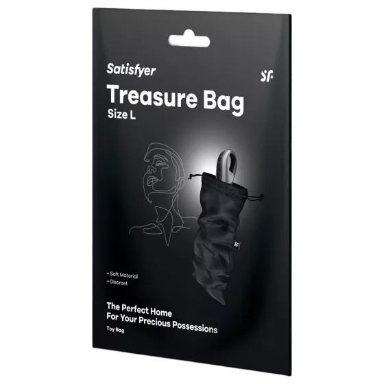 Satisfyer Treasure Bag L - diskrétní úložná taška - střední (černá)