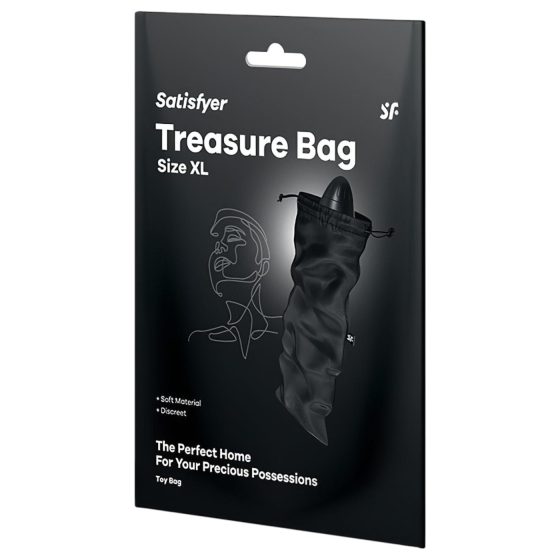 Satisfyer Treasure Bag XL - úložný vak - velký (černý)