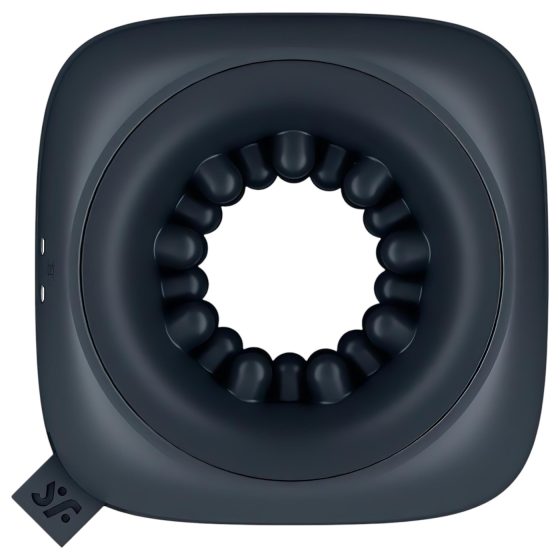 Satisfyer - vibrační masturbátor s kroužkem - dobíjecí, černý