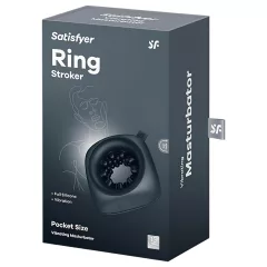   Satisfyer Ring Stroker - akumulátorový vibrační masturbátor (černý)