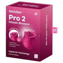   Satisfyer Pro 2 Classic Blossom - stimulátor klitorisu s tlakovými vlnami (červený)