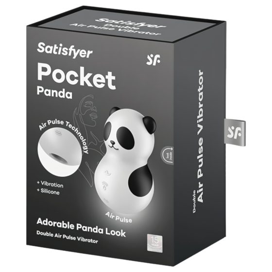 Satisfyer Pocket Panda - vzduchová stimulace klitorisu (černá)