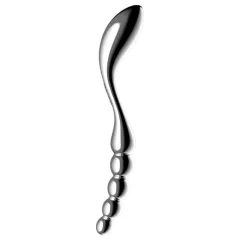   Satisfyer Star Force 1 - kovový anální dildo s kuličkami - stříbrný