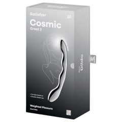   Satisfyer Cosmic Crest 2 - vlnitý ocelový dildo - stříbrná
