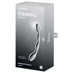   Satisfyer Cosmic Crest 2 - vlnitý ocelový dildo - stříbrná