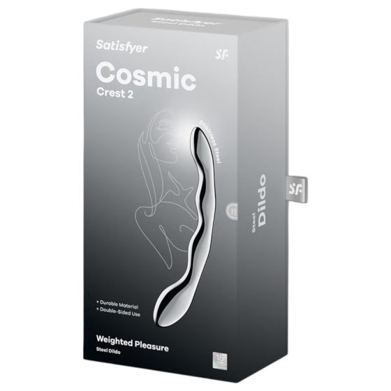 Satisfyer Cosmic Crest 2 – vlnité ocelové dildo (stříbrné)