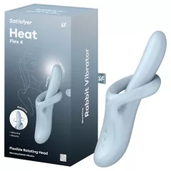   / Satisfyer Heat Flex 4 - hřejivý vibrátor s raménkem na klitoris (modrý)