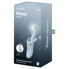   / Satisfyer Heat Flex 4 - hřejivý vibrátor s raménkem na klitoris (modrý)