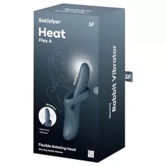   Satisfyer Heat Flex 4 - hřejivý vibrátor s raménkem na klitoris (šedý)