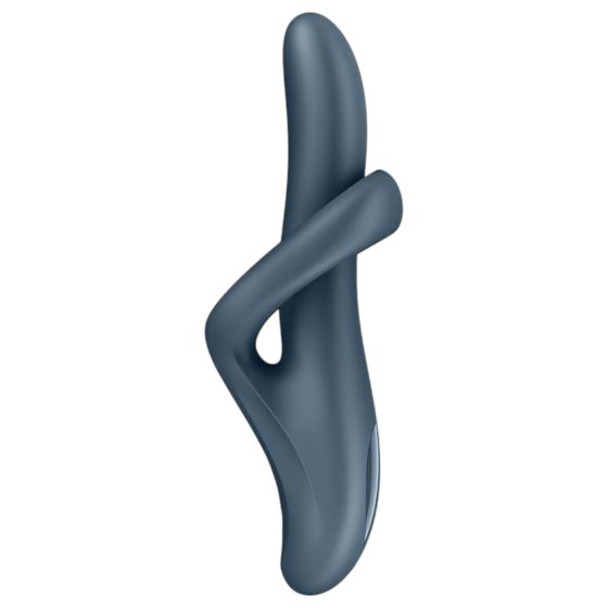 Satisfyer Heat Flex 4 - vyhřívací vibrátor s klitorální rukojetí (šedý)