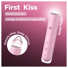   Satisfyer First Kiss - stimulátor klitorisu s tlakovými vlnami (růžový)
