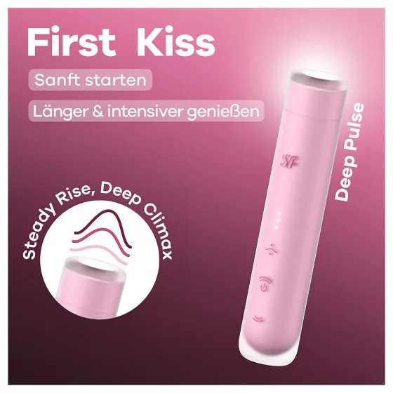 Satisfyer First Kiss - stimulátor klitorisu s tlakovými vlnami (růžový)