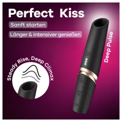 Satisfyer - vibrátor ve tvaru rtěnky - černý