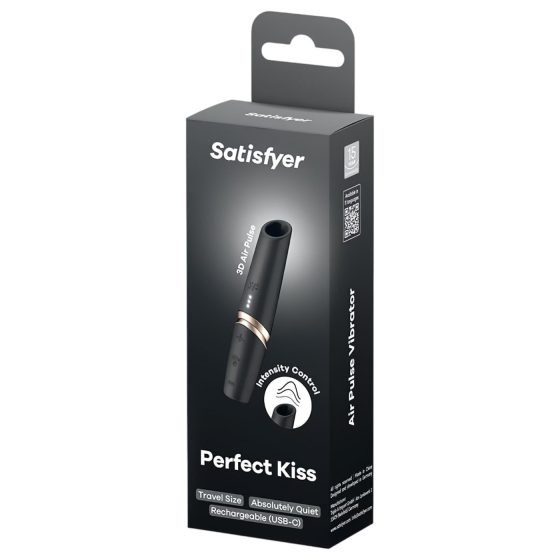 Satisfyer - vibrátor ve tvaru rtěnky - černý