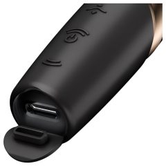 Satisfyer - vibrátor ve tvaru rtěnky - černý