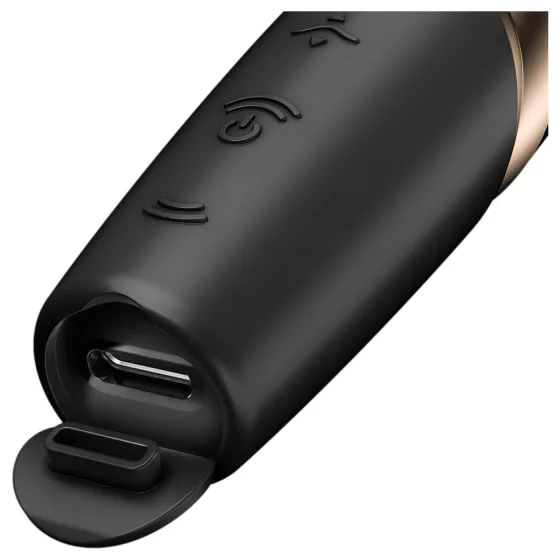 Satisfyer - vibrátor ve tvaru rtěnky - černý