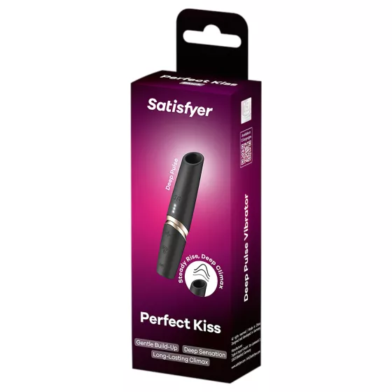 Satisfyer - vibrátor ve tvaru rtěnky - černý