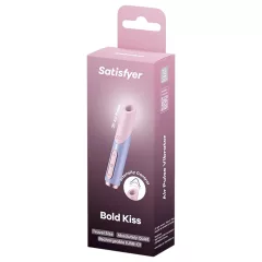   Satisfyer Bold Kiss - rtěnkový vibrátor s tlakovými vlnami (růžový)