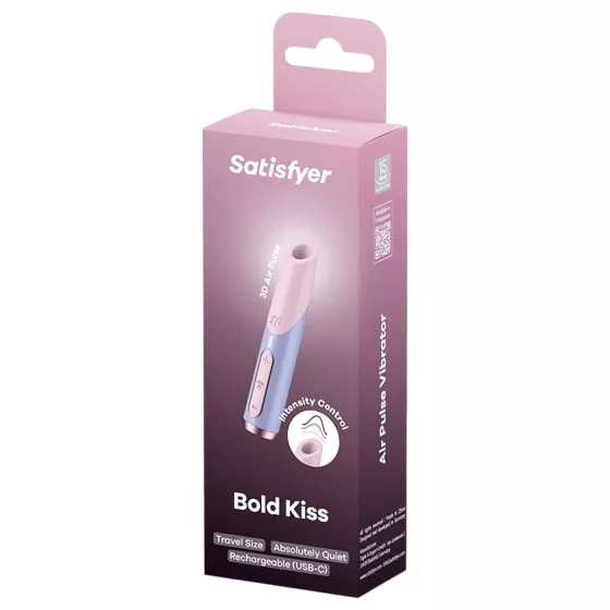 Satisfyer Bold Kiss - rtěnkový vibrátor s tlakovými vlnami (růžový)