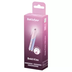   Satisfyer Bold Kiss - rtěnkový vibrátor s tlakovými vlnami (růžový)