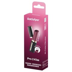   Satisfyer Pro 2 Kiss - Vzduchový vibrátor ve tvaru rtěnky (černý)
