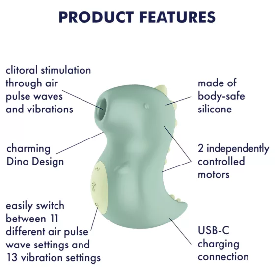 Satisfyer Din-OOOH - stimulátor klitorisu s tlakovými vlnami (zelený)