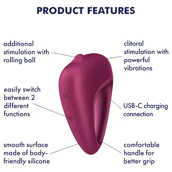 Satisfyer Delighterrr - kuličkový vibrační stimulátor klitorisu (červený)