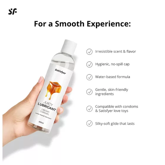 Satisfyer Juicy Creamy Caramel - ochucený lubrikační gel (300 ml)