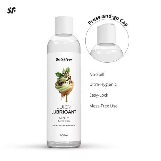 Satisfyer Juicy Minty Mocha - aromatický lubrikační gel (300 ml)